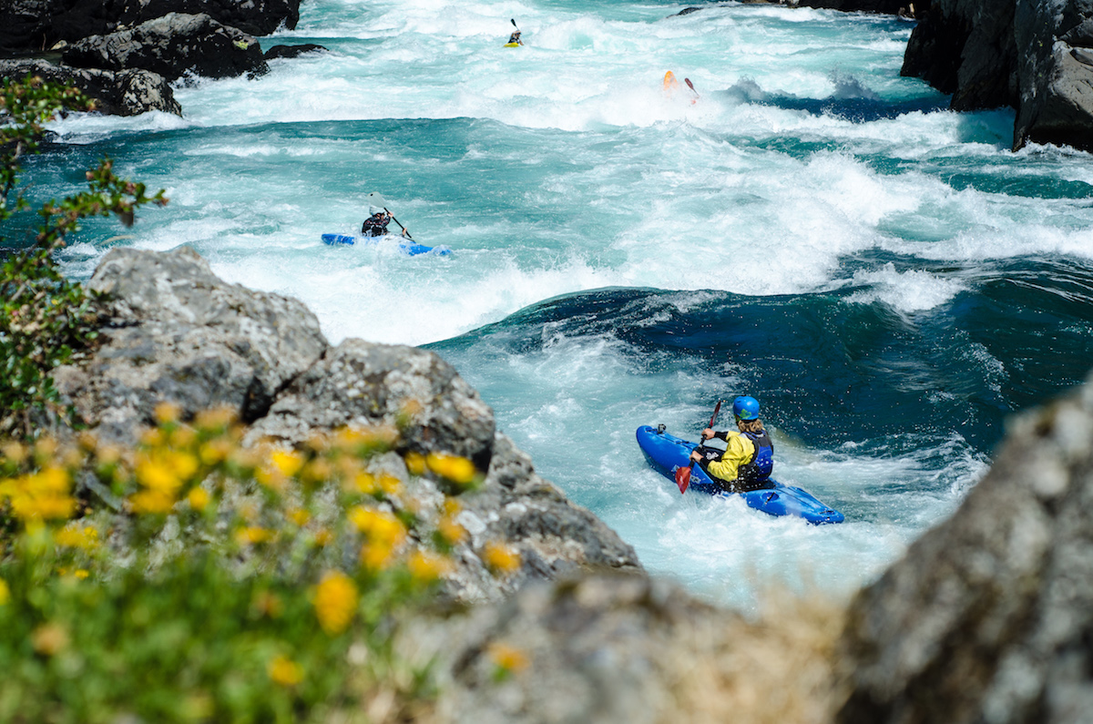 Kayakers on the Futaleufú River. (Jakub Sedivy)