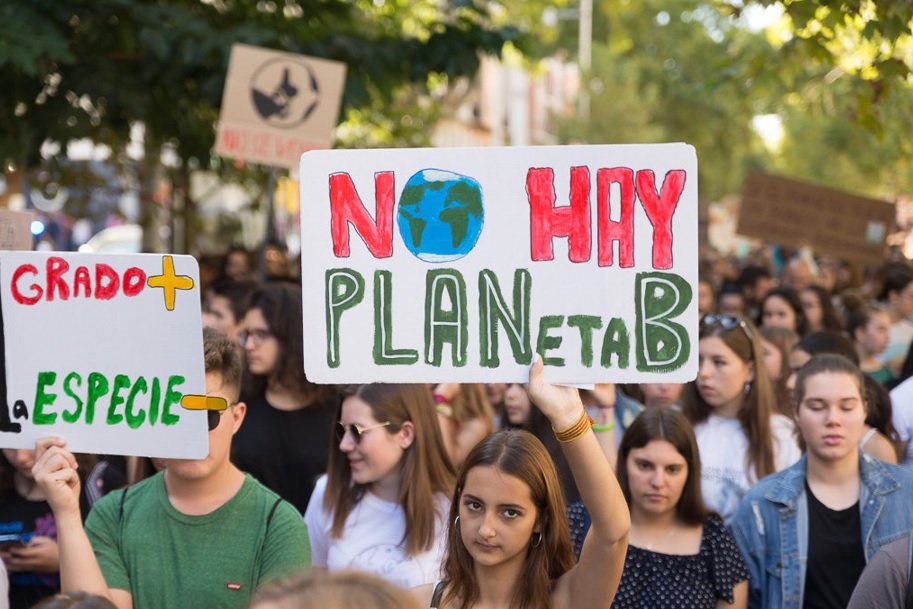 Protesta medioambiental. Foto Pablo Ibáñez.